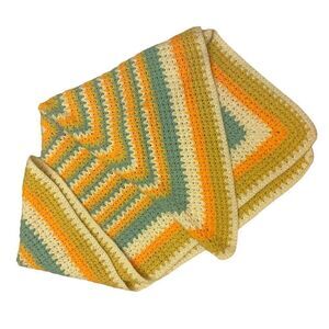 Hand Crafted Crocheted Lap Blank Baby‎ Blanket